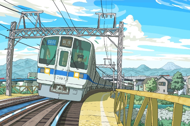 小田急線のイラスト